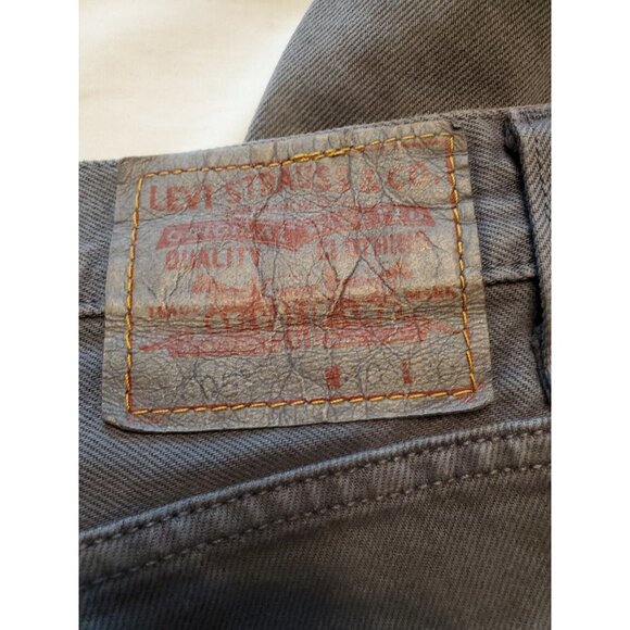 Levi's 505 Men's Jeans Denim Red Tab Vintage Straight Leg Size 40x30 Gray Patch - Picture 6 of 8